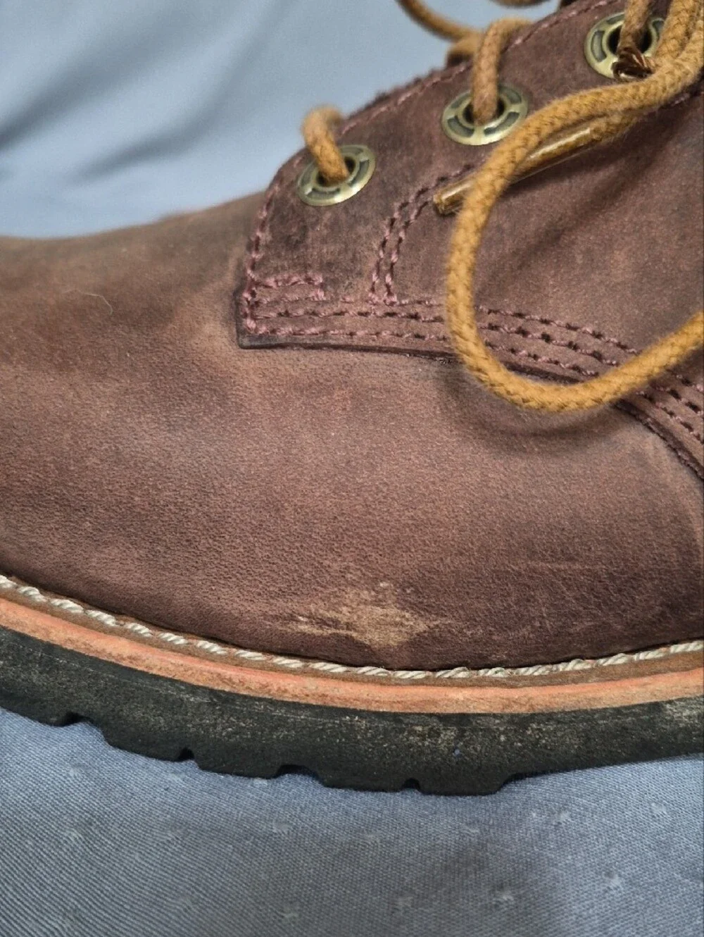 L.L. Bean Bucksport Shoe Plain Toe Mens 8W Brown Suede Leather Lace-Up Oxfords